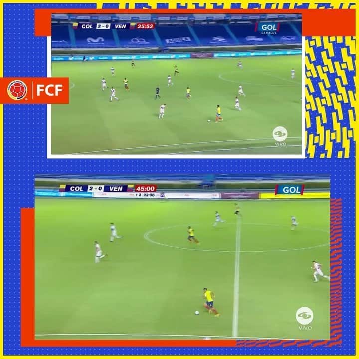 サッカー コロンビア代表チームのインスタグラム：「Se acercan nuestros próximos partidos por las Clasificatorias a la Copa del Mundo de la FIFA Catar 2022🇶🇦   ¿Cómo gritaste los goles de @luisfmuriel9 ante 🇻🇪?  📽 @golcaracol   🔥⚽」