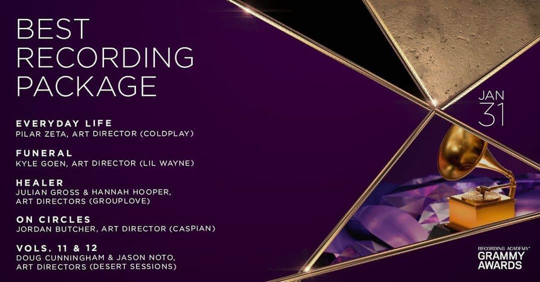 グループラブのインスタグラム：「HUGE congrats to Hannah and @grossjulian for their grammy nomination!!! Your work on HEALER is amazing and it’s incredible to see others acknowledge it. ❤️❤️❤️」