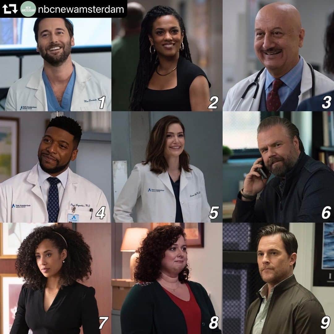 マイケル・ドイルのインスタグラム：「Love this bunch! #damfam   #repost @nbcnewamsterdam ・・・ Dam Fam's all here! Who are you sitting with this #Thanksgiving? 🦃 #NewAmsterdam」