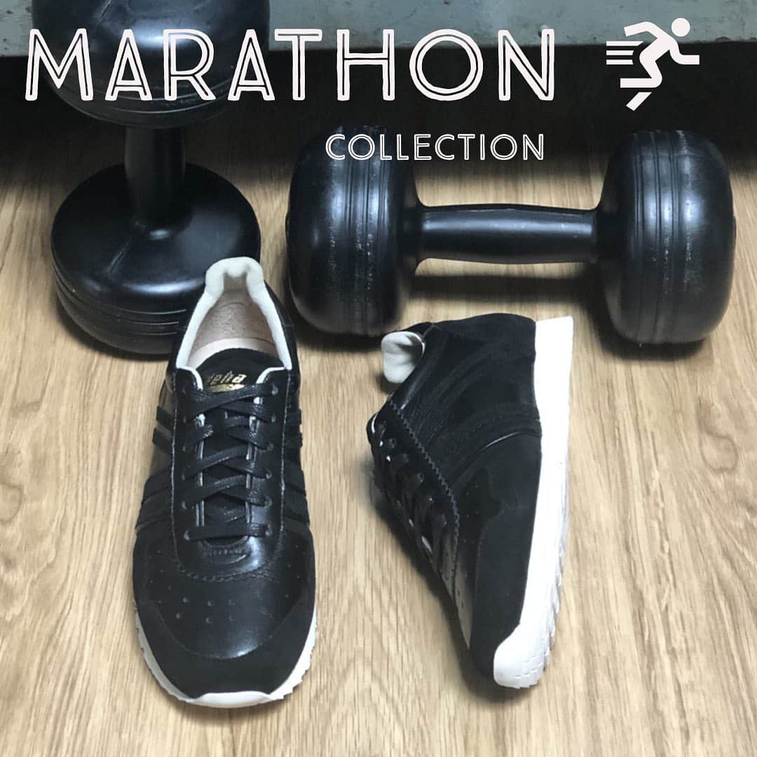 のインスタグラム：「The Streetwear Marathon Collection Check Online!  A special feature of the #ZEHA #Marathon, a track and field running shoe from the #1980's, is the precision construction of the outsole, composed of a intermediate layer of light EVA-material sewn together with a leather innensole inside the calf's leather inner lining. This composition improves stability, facilitating runnability. The top edge of the shoe is upholstered like in the Olympia's, protecting the Achilles tendon. The perforation of the outer leather of the vamp enhances air circulation around the foot. Handmade in Portugal. #zehaberlin #zeha #sneakers #heritage #onlineshopping #bleibtgesund #stayhome #vintagesportswear #club  #vintagesport #sport #berlin #pictureoftheday #oldgermanbrand #berlinstyle #shoes #scarpe #calzature #luxurysneakers #sneakeraddict #sneakerness #blackandwhite #versandkostenfrei #stayhome #newretro #nero #blackisthenewblack #blackisbeautiful」
