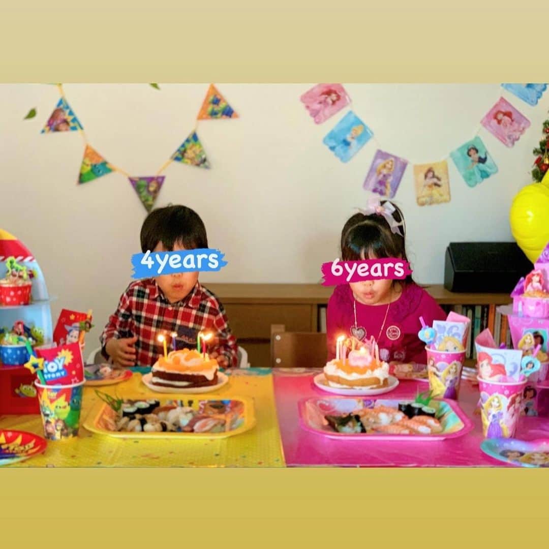 ochikeronさんのインスタグラム写真 - (ochikeronInstagram)「Kids’ Birthdays 🥳 They wanted to do on the same day 😅👍🏻 #1120 #1129 #daiso #birthdaydecoration」11月24日 19時24分 - ochikeron