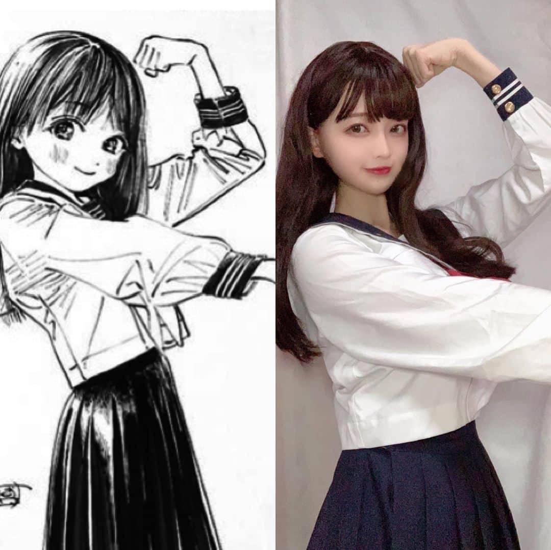 Chikako千佳子さんのインスタグラム写真 - (Chikako千佳子Instagram)「似てるかな？#明日ちゃんのセーラー服」11月24日 20時36分 - cindychikako