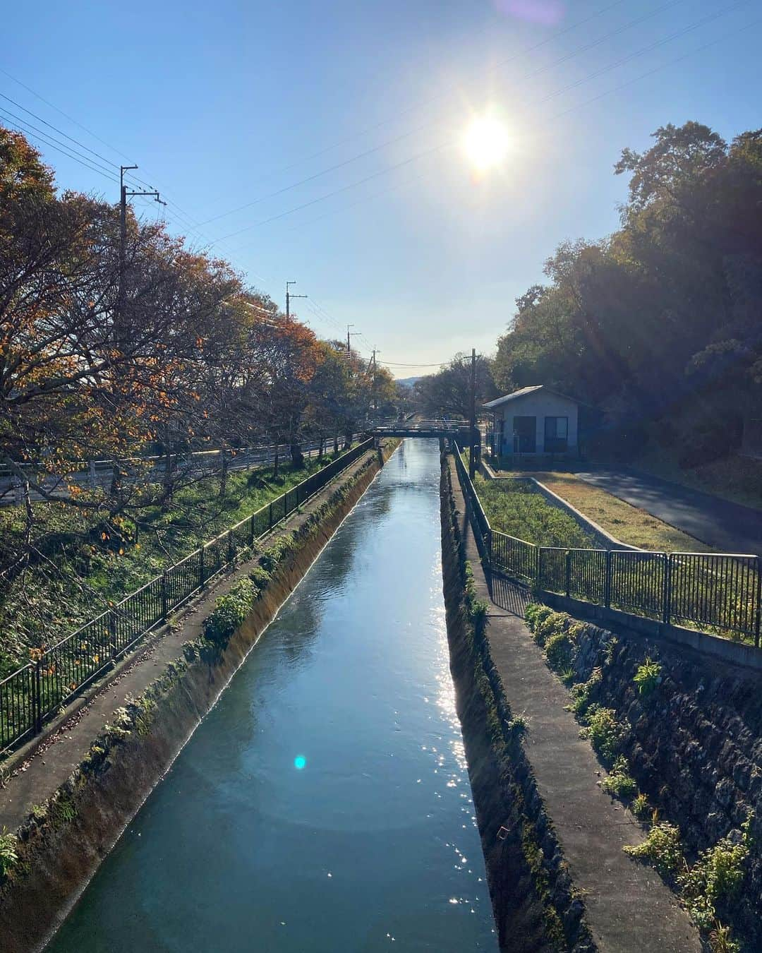 彩住宅のインスタグラム：「#琵琶湖疏水 #秋空 #京都 #山科 #滋賀」