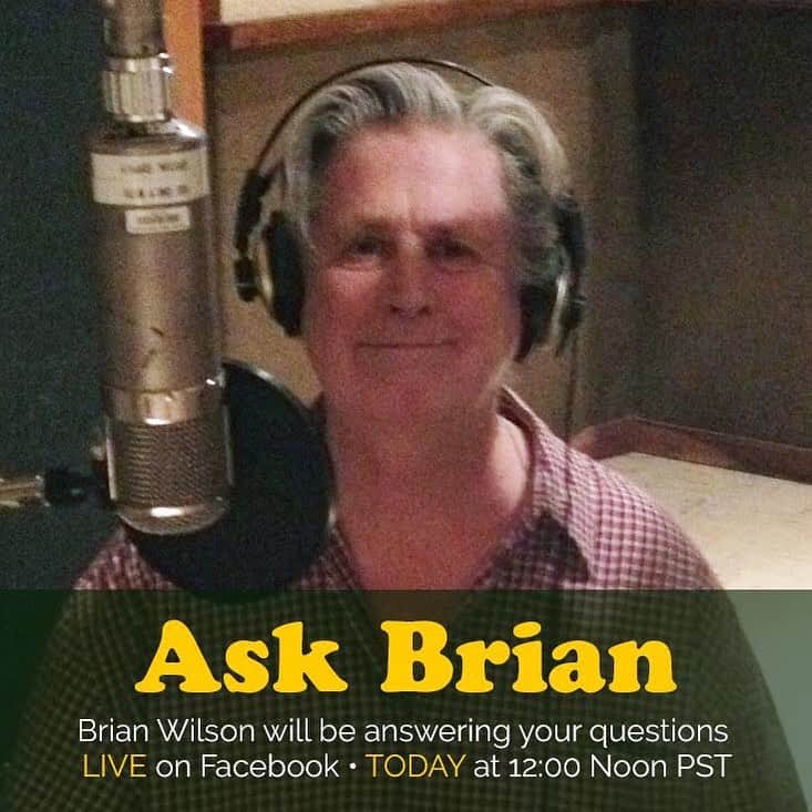 ブライアン・ウィルソンさんのインスタグラム写真 - (ブライアン・ウィルソンInstagram)「TODAY'S THE DAY! Brian will be answering your questions LIVE on Facebook at 12:00 NOON PST. See you there!  #askbrian」11月24日 22時19分 - brianwilsonlive
