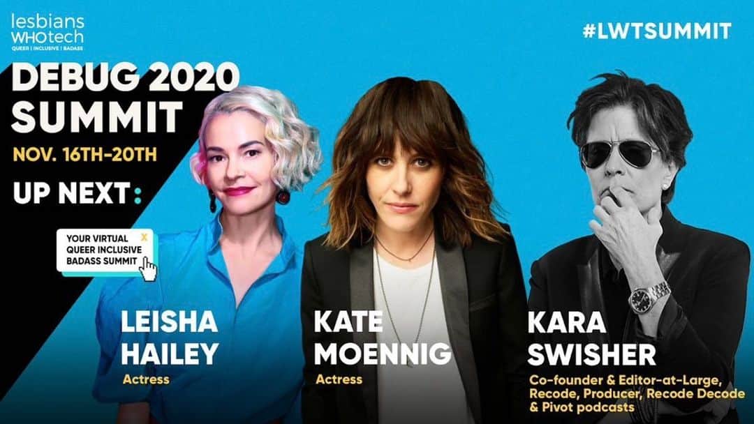 キャサリン・メーニッヒのインスタグラム：「Tomorrow on 👖 Kara Swisher scares the shit out of us.」
