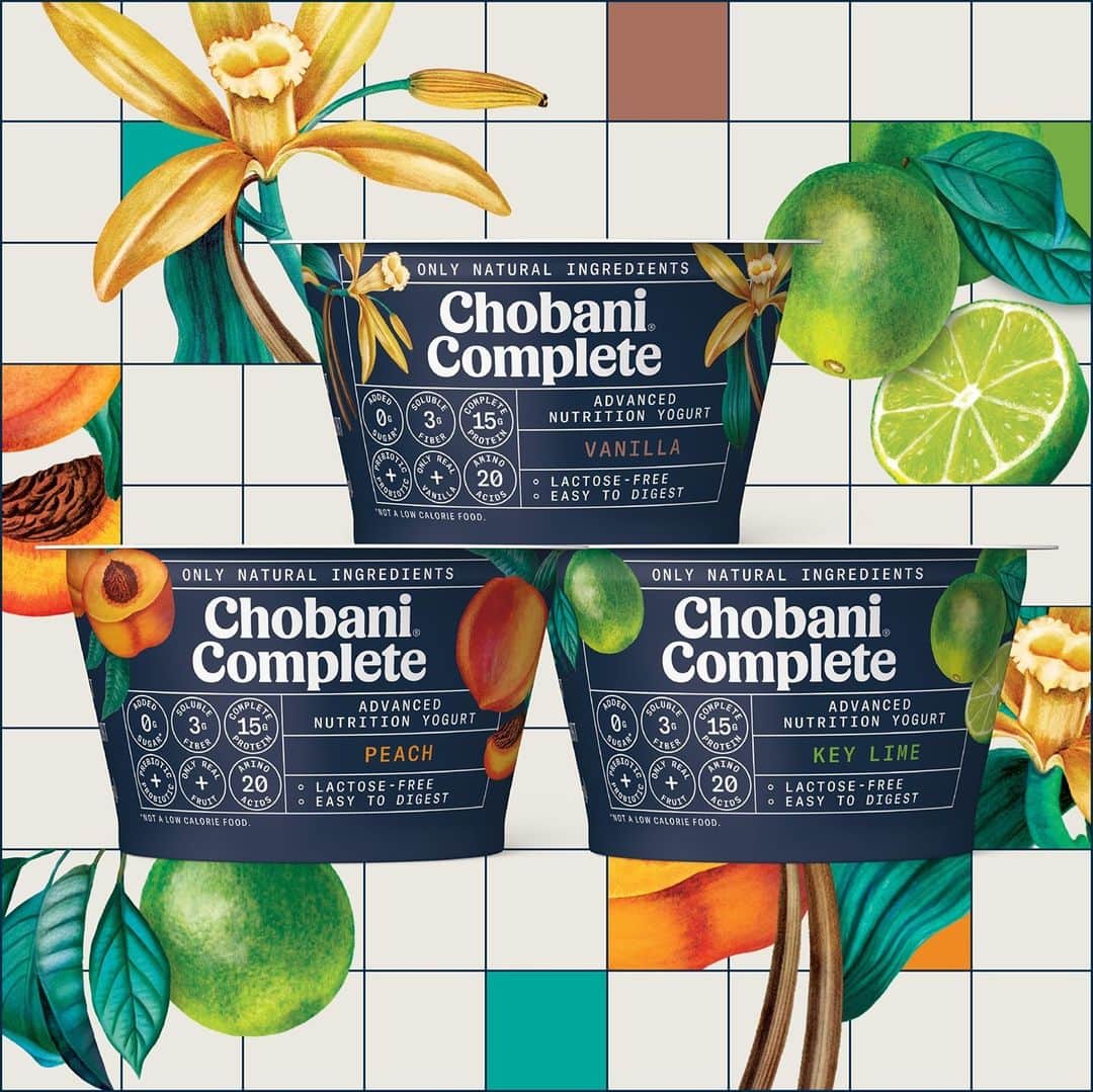 Chobaniのインスタグラム：「With no lactose, no added sugar*, and 15g of complete protein, which Chobani Complete flavor is your favorite? 🥄  *not a low calorie food」