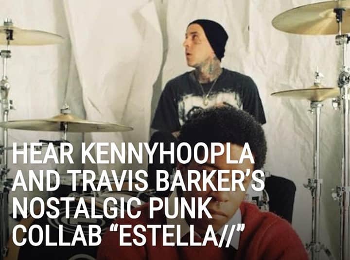 のインスタグラム：「LISTEN: @KennyHoopla and @travisbarker’s explosive new collaboration “ESTELLA//“ is a true throwback to our 2000s punk rock playlists⁠ LINK IN BIO⁠ .⁠ .⁠ .⁠ #kennyhoopla #travisbarker #estella #2000spunkrock #punk #punkmusic #punkrock #punkrockmusic #altpress #alternativepress」