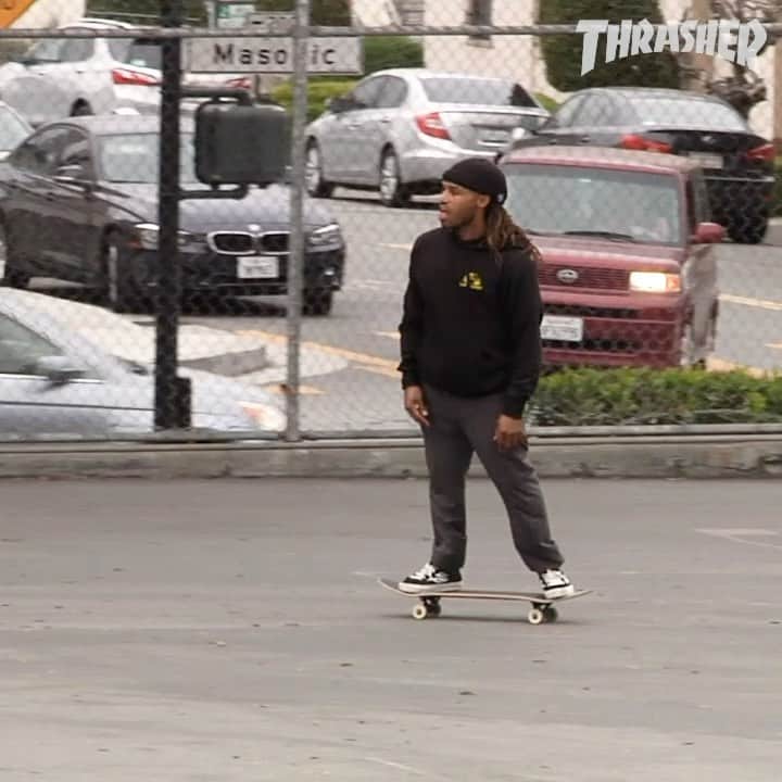 スラッシャーのインスタグラム：「🚨 @bturner_ 🚨 Switch Hardflip Wallenberg 🤯 As seen in the new @sk8mafia 2020 video 📼 Now playing on the Thrasher site 📡」