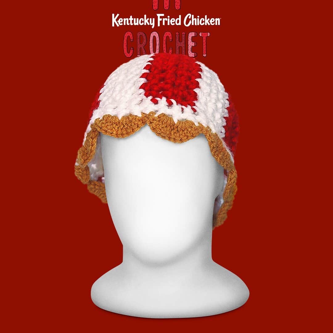 Phil Fergusonのインスタグラム：「“But, Phil, I want a beanie!” Well, to pair with your beautiful #KFCcrochet scarf, maybe try your hand at applying those skills to making a matching Bucket o’ Beanie! I’ve really tried to make the patterns as simple as possible so anyone can try them out and not have the pressure to learn or understand so many new things.   Hope everyone shows off their full bucket looks for me to check out!   (Pattern link in bio!)  #sponsorship @kfc」