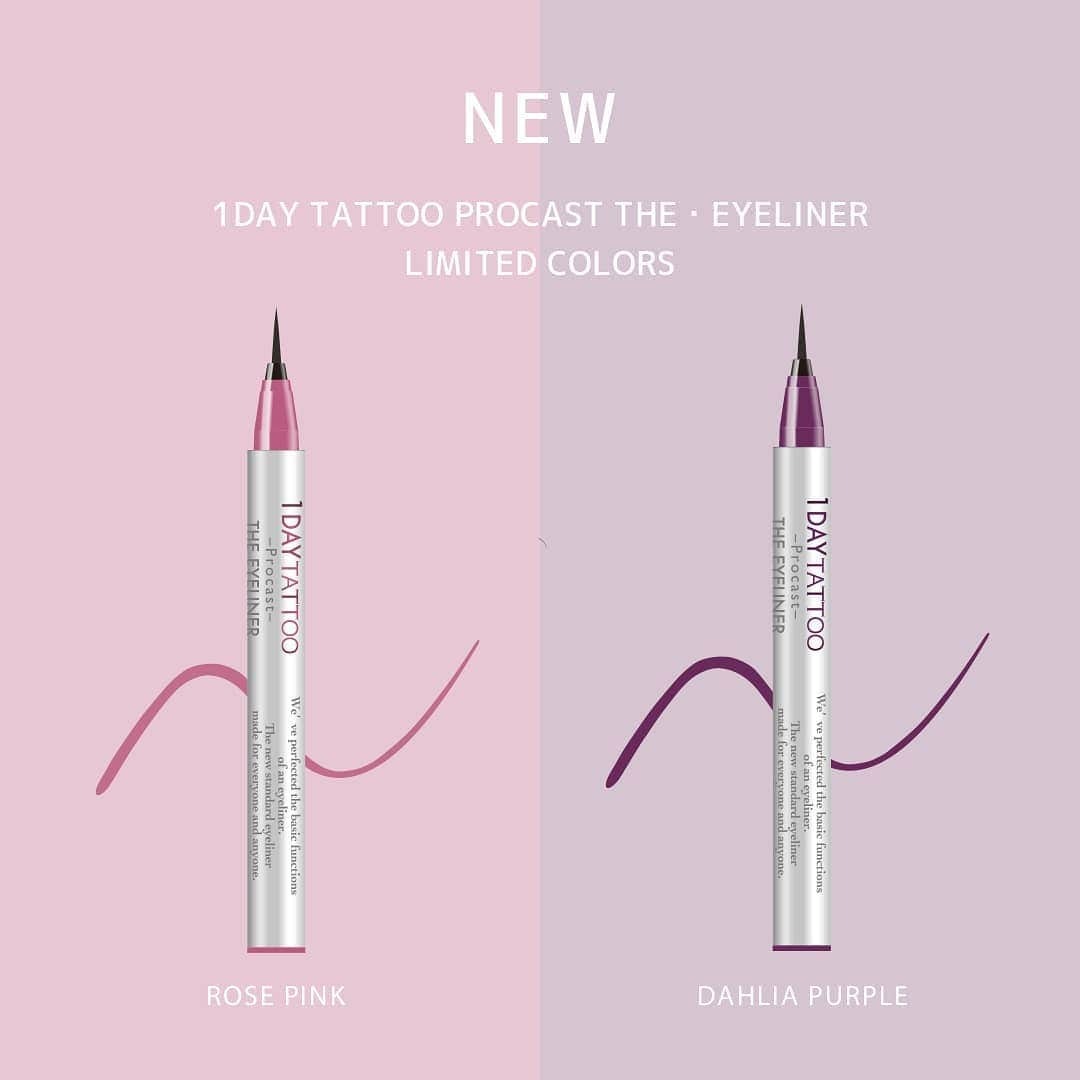 K-paletteのインスタグラム：「あなたはどっちの色が好き？ ROSE PINK？それともDAHLIA PURPLE？  色選びで迷う方もいますよね😊？自分にはどっちの色が似合うのかな？両方欲しいな… 頭の中で問いかけて迷っているうちに売り切れでなくなってしまった…という経験ありませんか？ 限定なのでなくなり次第終了です🙏そこで迷っている方へ✴️  「きつい印象に見えたり、メイク浮きしてしまう！」なんて方におすすめは、ROSE PINK。 肌なじみのいいくすみピンクだから、引くだけで甘すぎない柔らかい印象に♡　 より女性らしさやデート感を出したいときは、下にラインを引くのがおすすめです！ 大人の女っぽ指数が上がるROSE PINKを試してみては🧡  そして、DAHLIA PURPLEは沢山の魅力が詰まっています！ちょっと大人っぽいメイクをしてみたい、カッコイイ雰囲気を作りたいと思っている方はDAHLIA PURPLEがおすすめ☆ お使いの黒や茶のライナーをパープルに変えるだけで、メイクが垢抜けてこなれ感がアップします！  是非、選ぶときの参考にしてみてくださいね！ #プロキャストアイライナー #kpalette #Kパレット #1daytattoo #ワンデータトゥー #発色アイライナー #プチプラコスメ #アイライナー #リキッドアイライナー＃ラテグレージュ #目元メイク #コスメ #おすすめコスメ #新作コスメ #限定色 #コスメ紹介 #コスメ部 #コスメマニア #コスメオタク #メイク好き #メイク好きな人と繋がりたい #メイク好きさんと繋がりたい #目元美人＃カラーライナー #メイクアップ #限定コスメ #女子力向上計画 #女子力アップ #cosme #cosmetics #eyeliner #eyelinerliquid」