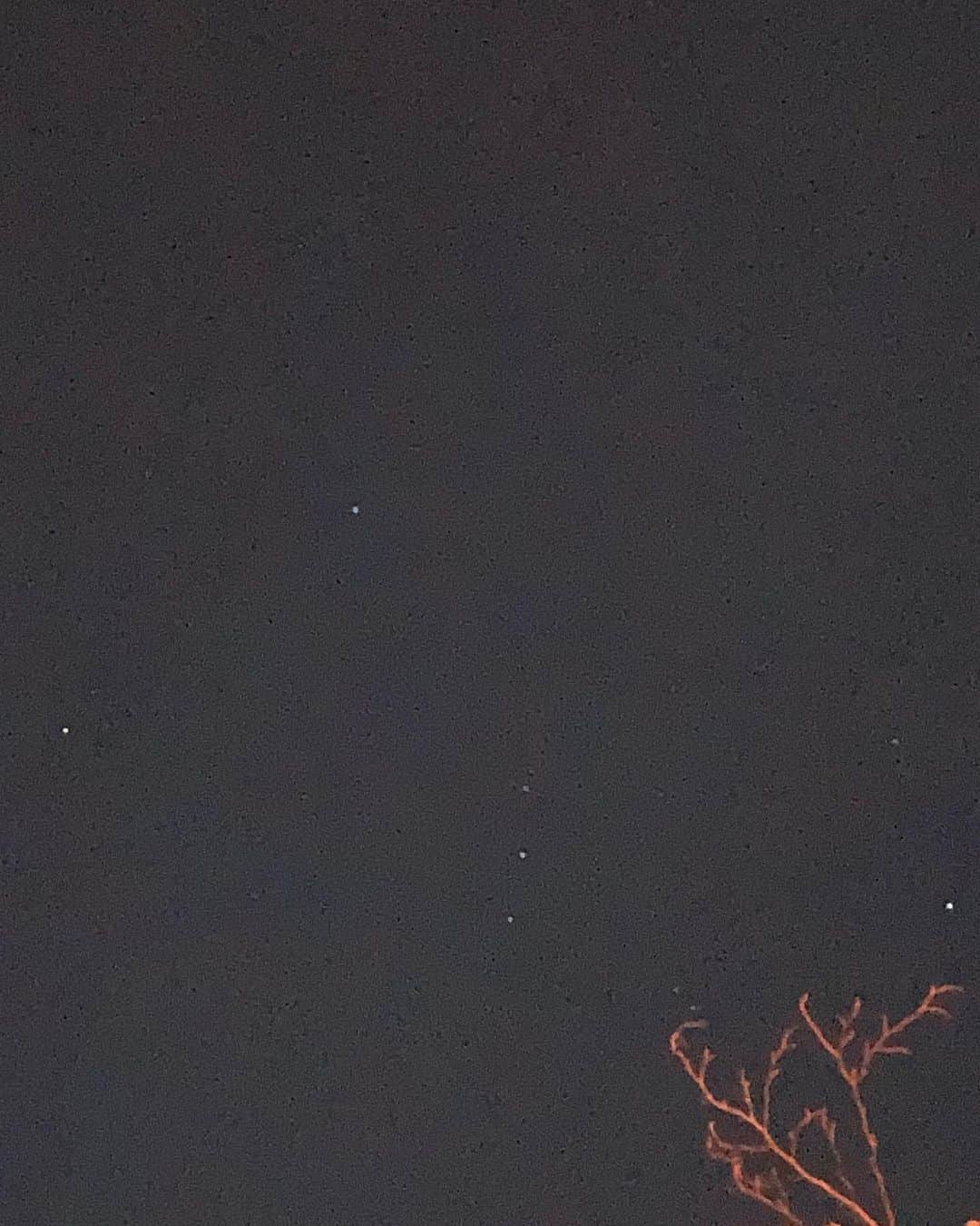 小林ようのインスタグラム：「普通にズームして撮っただけだけど、都内でもiPhoneのカメラで星が写るんだなぁって感動した . #iphonecamera #iphonephoto #nightsky #tokyo #goodnight #東京 #✨ #🌒」