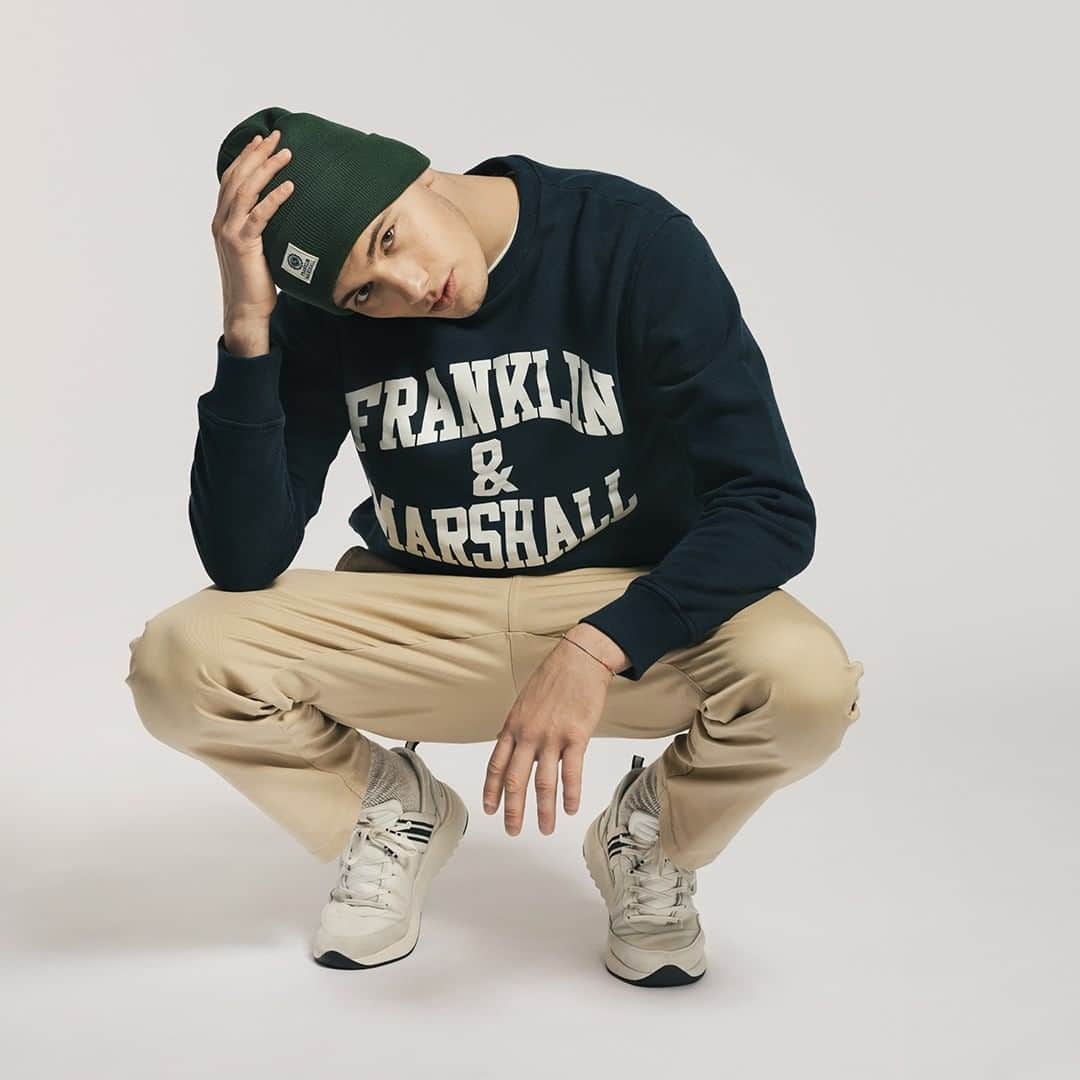 フランクリン&マーシャルのインスタグラム：「FRANKLIN & MARSHALL  FW2020 COLLECTION   Always original. Always iconic.	  #franklinandmarshall #newcollection #beanie #sweatshirt #trousers」