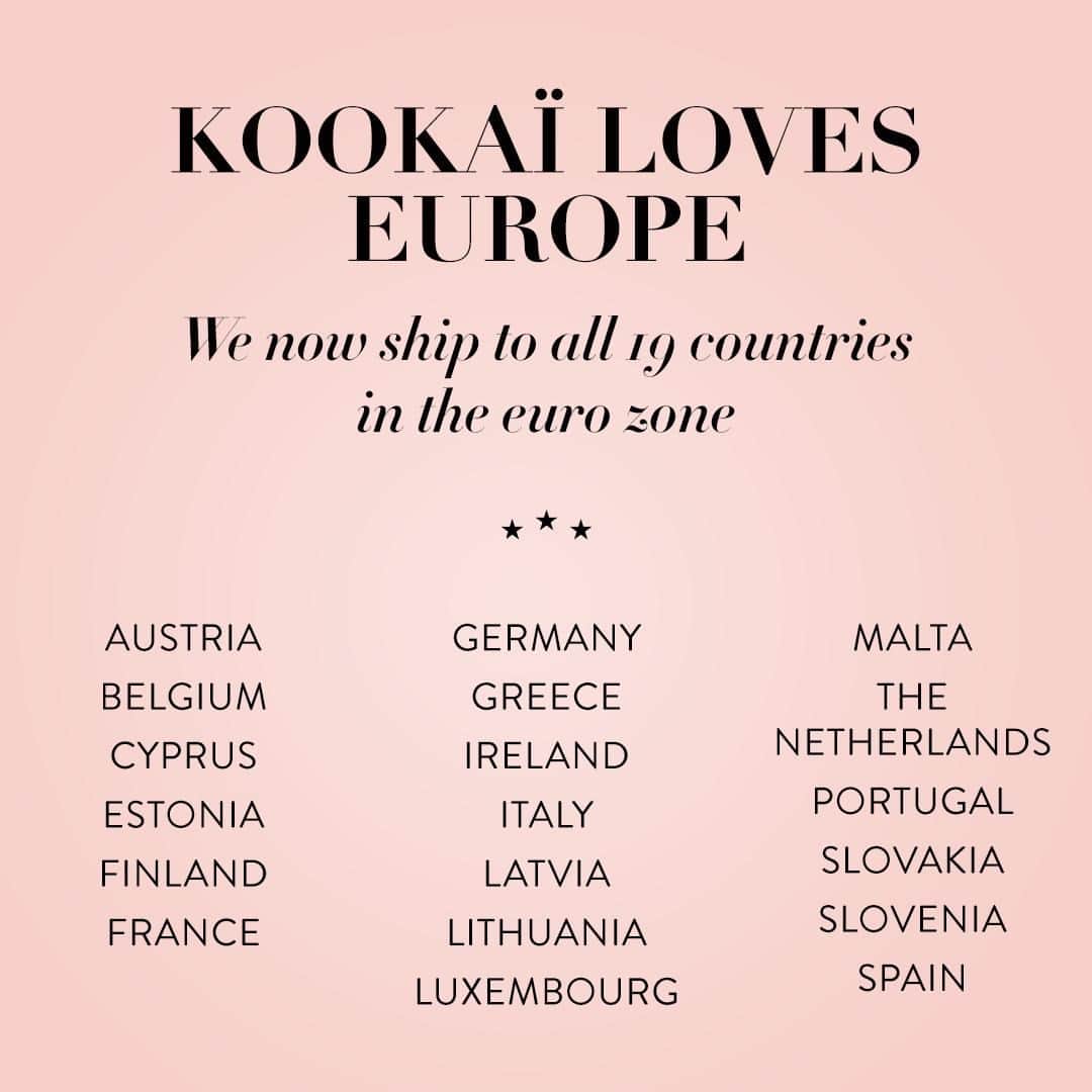 クーカイのインスタグラム：「KOOKAI loves Europe...✨  Direct shipping to 19 european countries accessible from the french website (link in bio).」