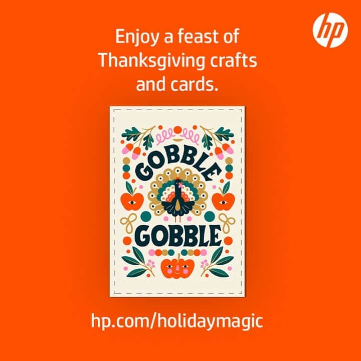 HP（ヒューレット・パッカード）さんのインスタグラム写真 - (HP（ヒューレット・パッカード）Instagram)「Enjoy a feast of Thanksgiving crafts and cards at the link in bio.」11月21日 1時00分 - hp