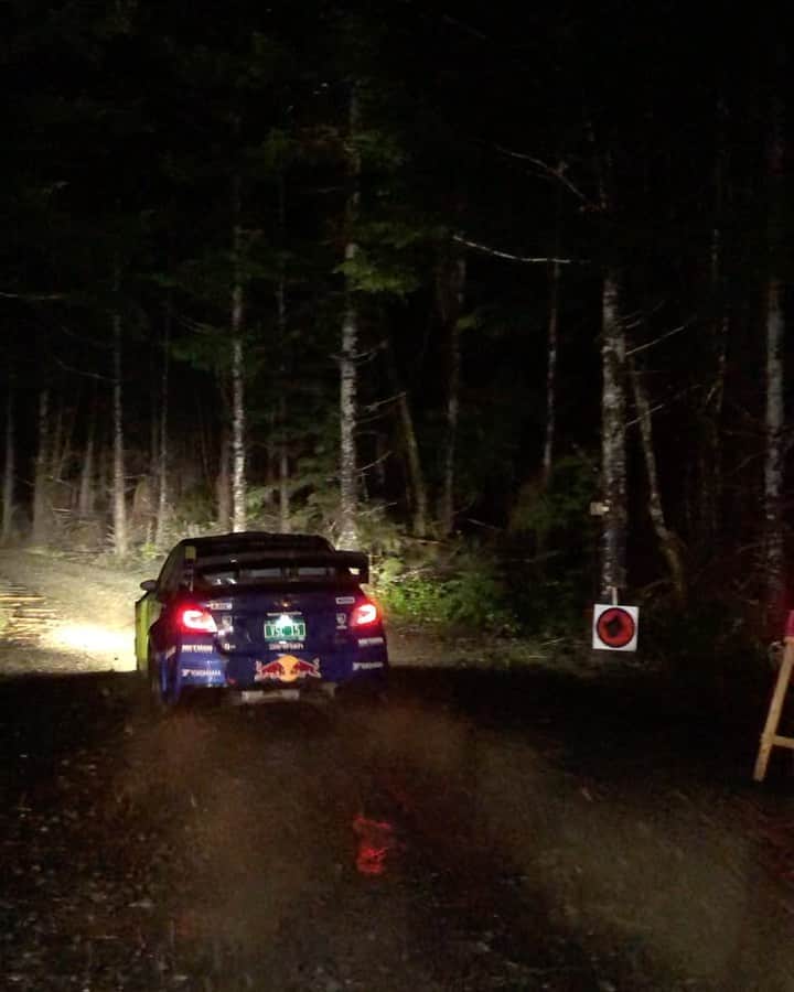 のインスタグラム：「No one sleeps in the woods tonight 🌲🚙🌲🌲  @brandonsemenuk @john55sp @subaru_usa #Subaru#SubaruRally#brandonsemenuk#Rally#Rallye」