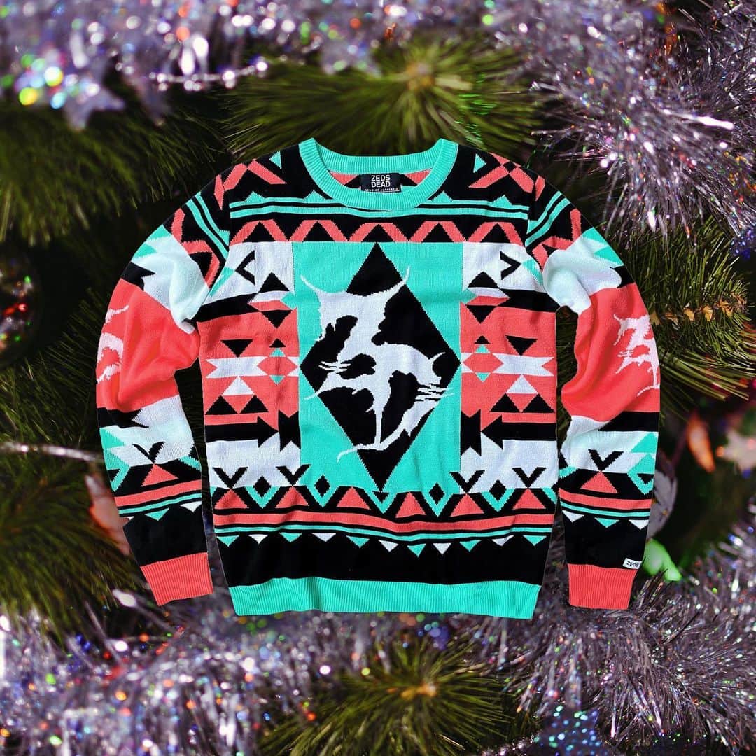 Zeds Deadのインスタグラム：「Holiday sweaters and kids collection on sale now! Link in bio or head to zedsdead.kt8merch.com ❄️」