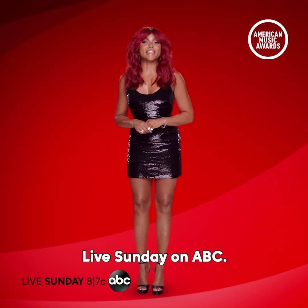 アメリカン・ブロードキャスティング・カンパニーのインスタグラム：「This year, the #AMAs are going to be 🌟 ICONIC 🌟 with host @tarajiphenson. Join the fun, Sunday at 8|7c on ABC!」
