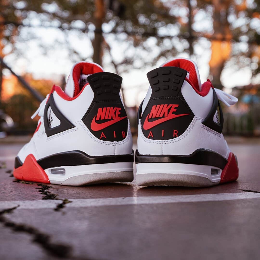 HYPEBEASTさんのインスタグラム写真 - (HYPEBEASTInstagram)「@hypebeastkicks: Here's a detailed look at one of the most anticipated releases of the year, the Air Jordan 4 "Fire Red." This colorway serves up a high-heat color scheme that mixes a white leather base with potent black and red accents alike. On the top half, black appears under the white mesh netting on the quarter panel and throat, as well as coating the signature “wings.” Often working in tandem with the black pieces, red graces the plastic eyestays above the “wings” and towards the toebox while also hitting the sockliner, tongue liner and the aforementioned @nike Air badge on the rear. Look for these to arrive on November 28 for $200 USD. How many pairs do you need?⁠⠀ Photo: Nick Llanton/HYPEBEAST」11月21日 4時03分 - hypebeast