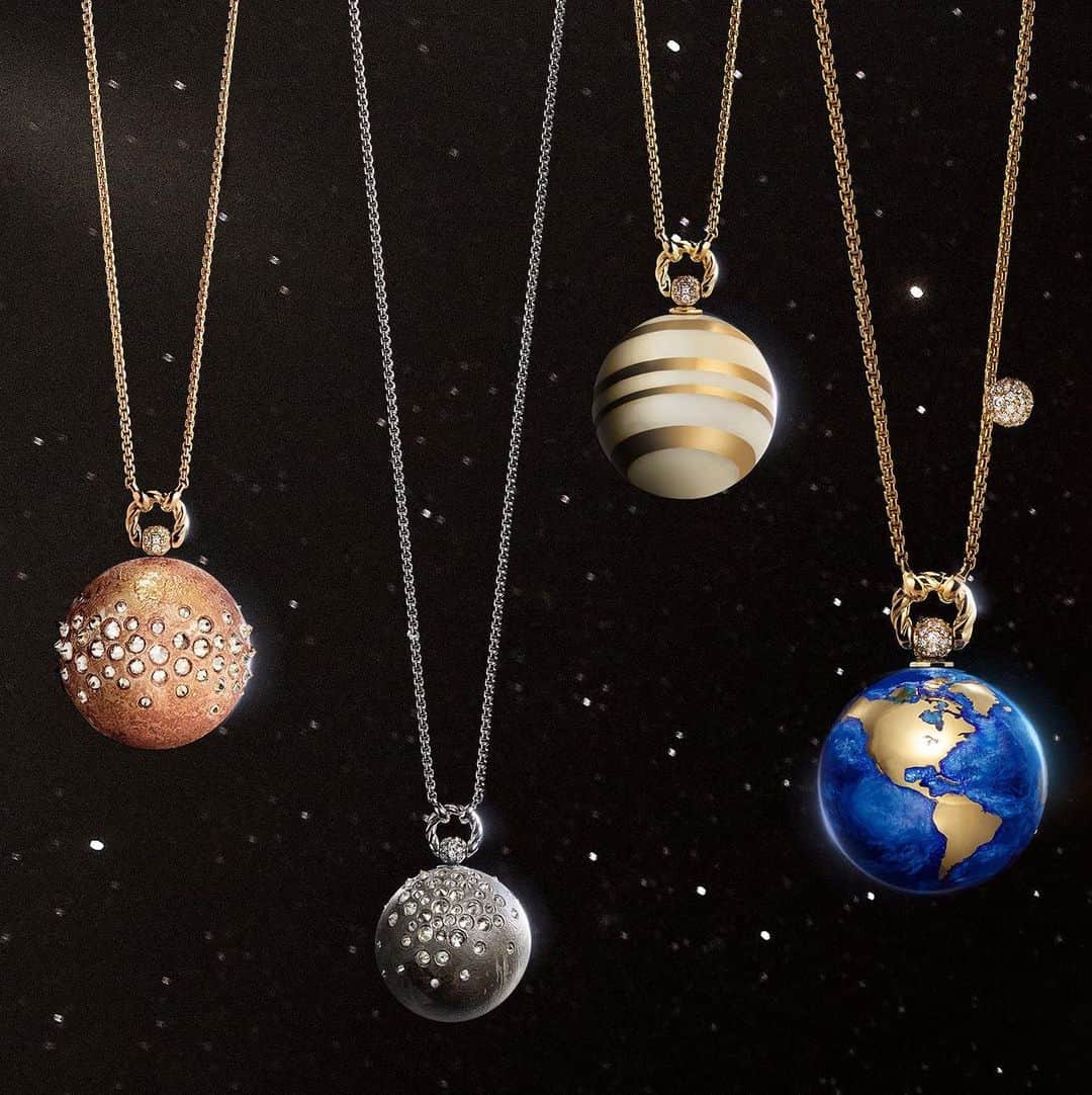 デビッドヤーマンのインスタグラム：「From Mercury rising to Venus, the goddess of love, our limited-edition Solari Planets Collection celebrates your sun sign. Discover the designs via our bio link. #DavidYurman」