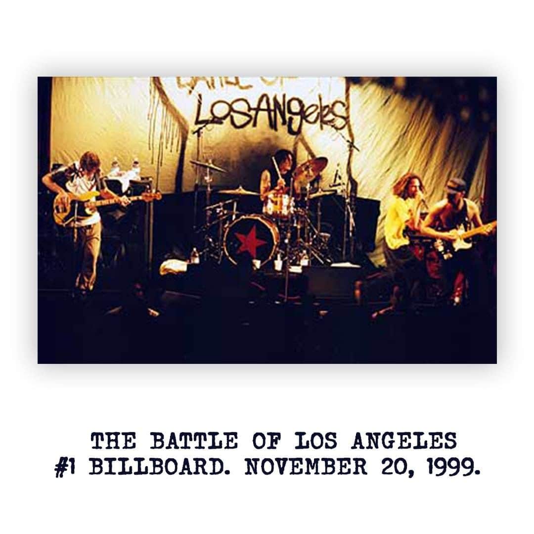 RAGE AGAINST THE MACHINEさんのインスタグラム写真 - (RAGE AGAINST THE MACHINEInstagram)「The Battle Of Los Angeles. #1 Billboard on November 20, 1999.」11月21日 4時37分 - rageagainstthemachine