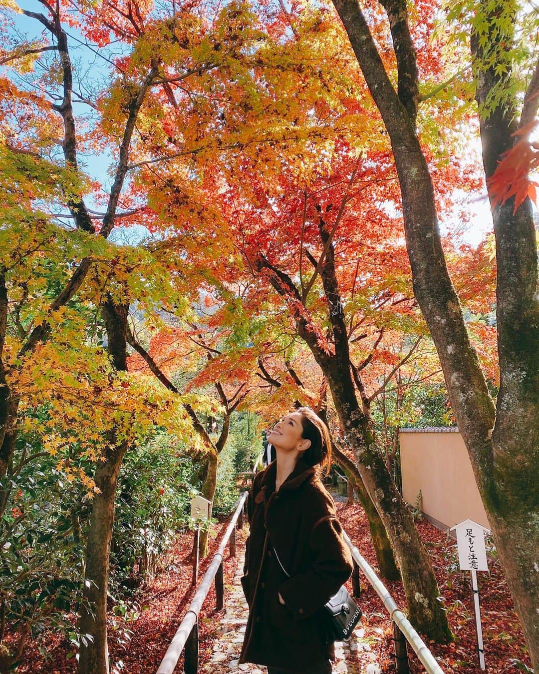 ケリーのインスタグラム：「誕生日旅、紅葉を見にきた🍁🍂 ・ Celebrating my bday by the nature🍁 ・ #birthday#autumnleaf#birthdaytrip」