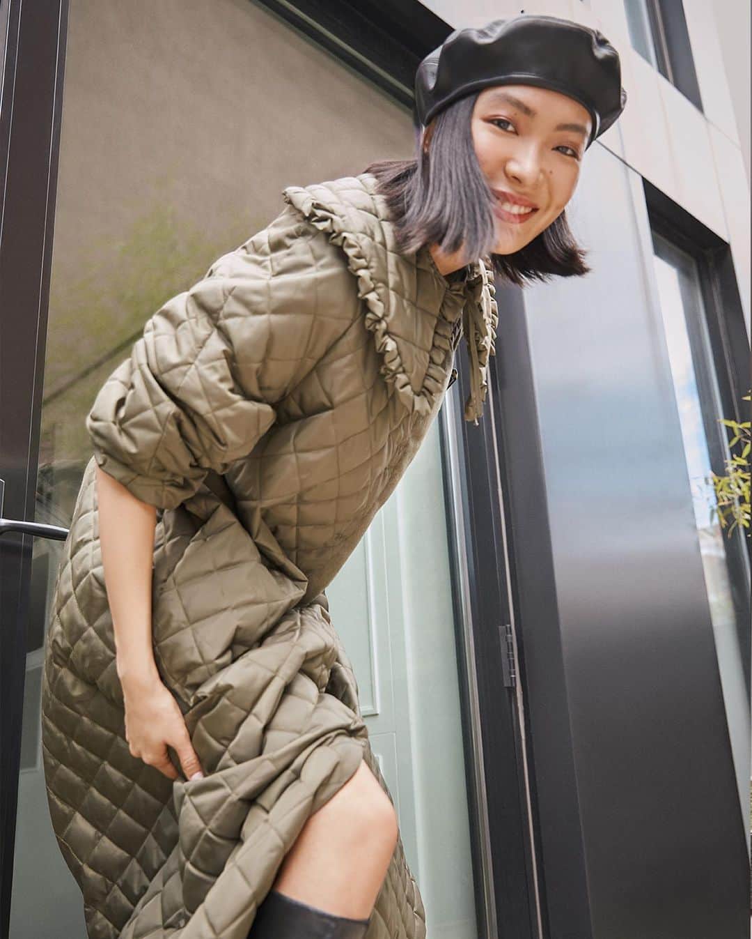 Saks Fifth Avenueのインスタグラム：「Versatile, chic and cozy, too…Make a statement this season in must-have outerwear courtesy of @ganni. #SaksStyle」