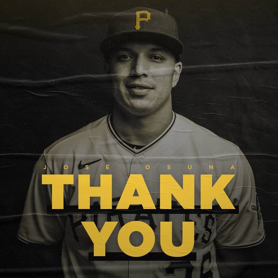 ピッツバーグ・パイレーツのインスタグラム：「Thank you and good luck, José!」