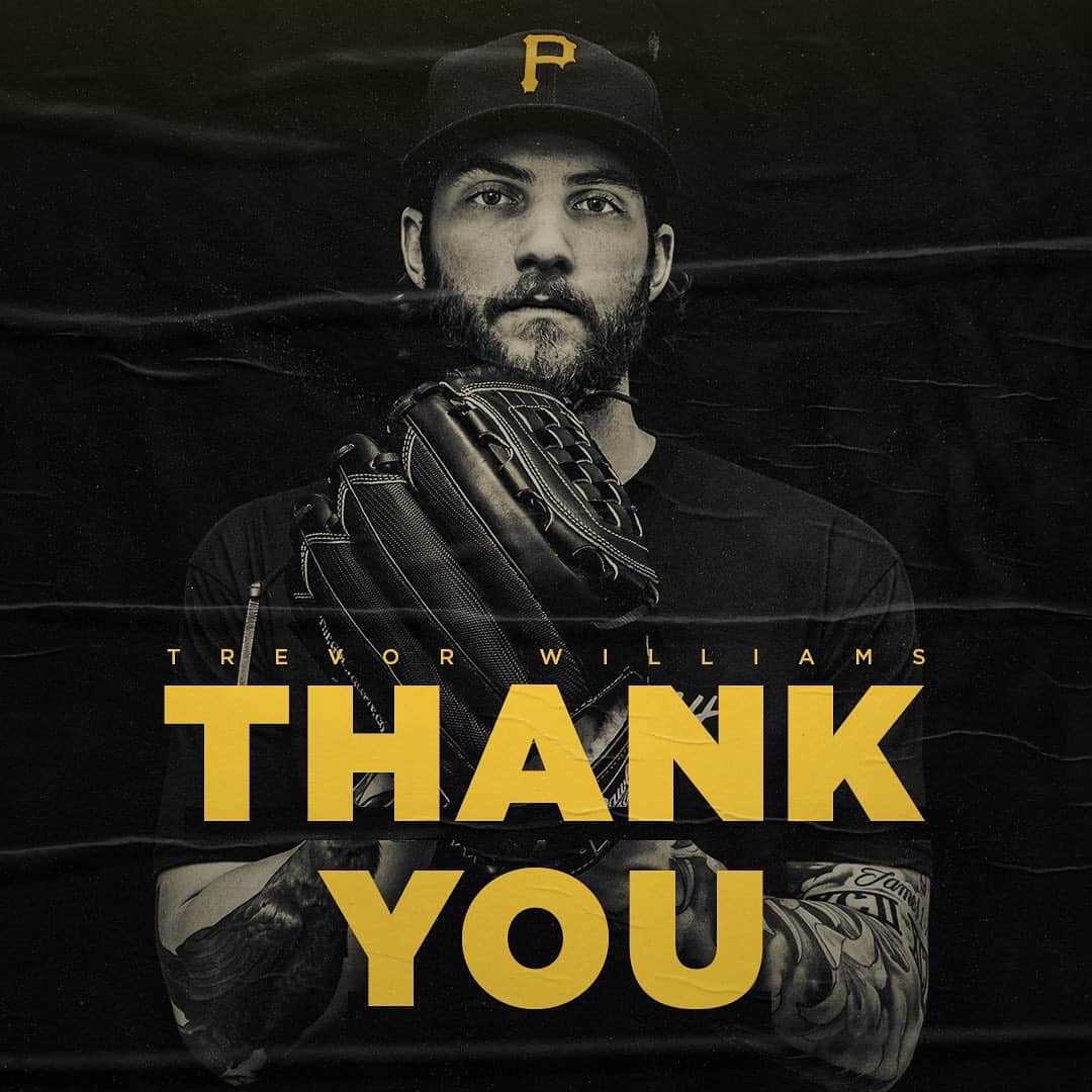 ピッツバーグ・パイレーツのインスタグラム：「For the laughs, for the memes, and for everything you’ve done in the Pittsburgh community. Thank you, @mellamotrevor 💛」