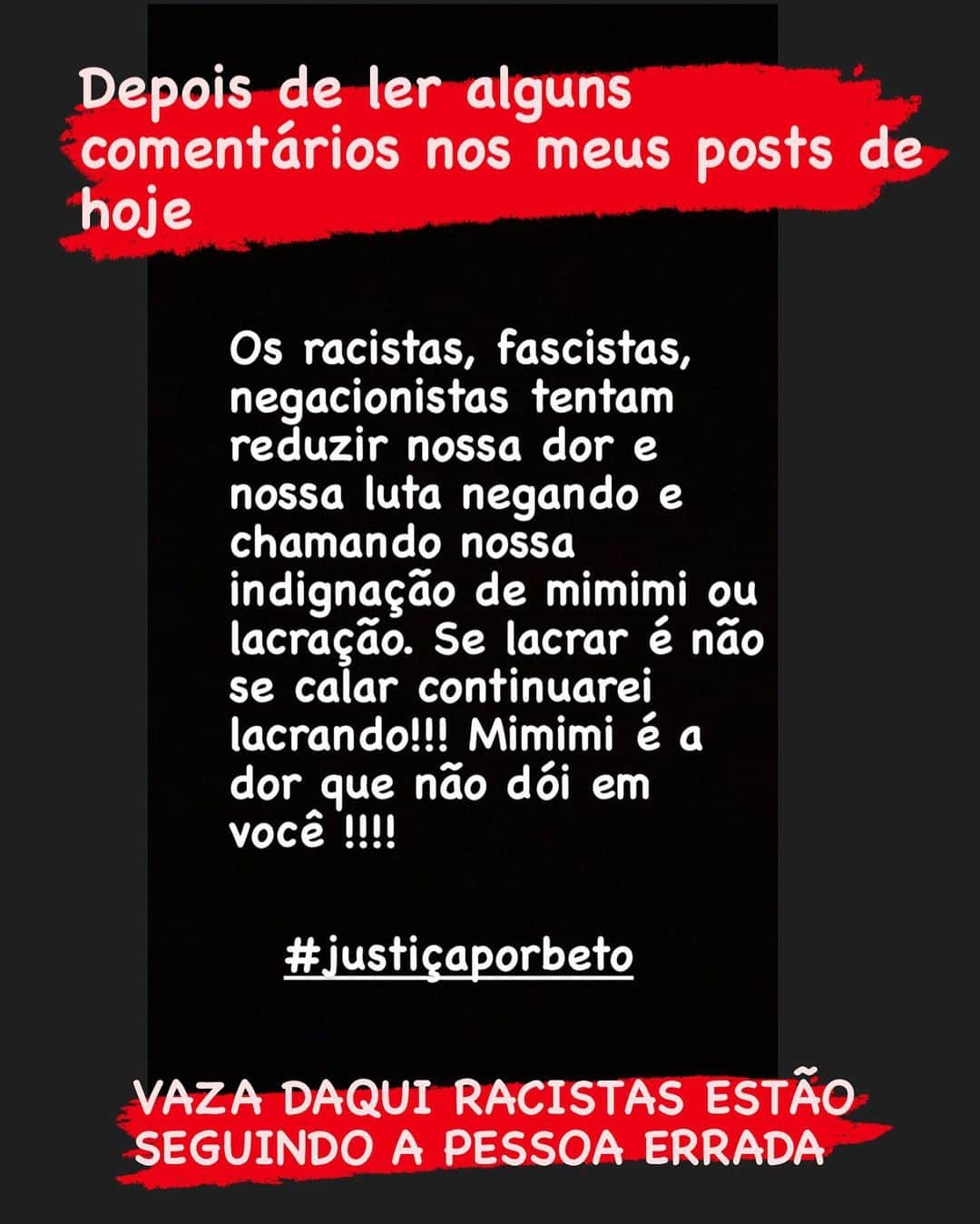 Preta Gilさんのインスタグラム写真 - (Preta GilInstagram)「#justiçaporbeto」11月21日 9時25分 - pretagil