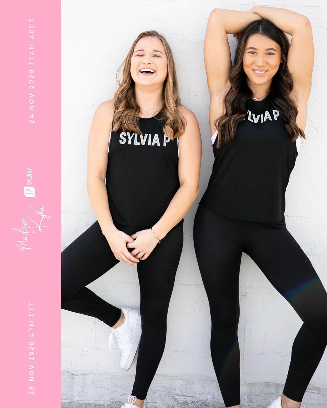 カイラ・ロスのインスタグラム：「Mark your calendars!🗓   Monday November 23 at 4PM PST/ 7PM EST our Sylvia P leotard collections will be launched and available for purchase!💗 Can’t wait to show everyone what we’ve been working on!」