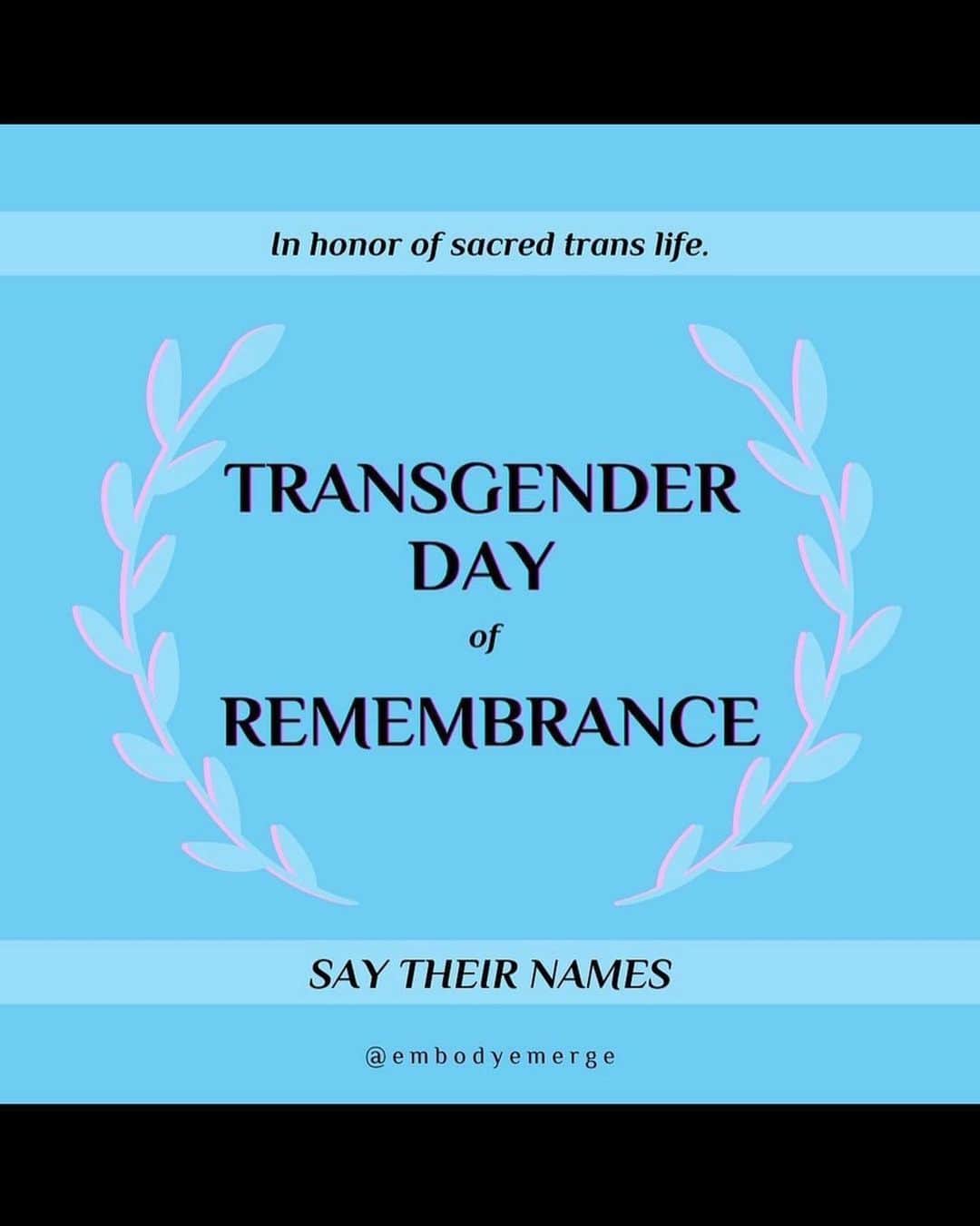アンナ・パキンさんのインスタグラム写真 - (アンナ・パキンInstagram)「#Repost @accordingtoweeze ・・・ In remembrance and honor 🙏🏽❤️ Say Their Names!  As you’re diversifying your feeds and fighting for marginalized lives make sure you are amplifying and fighting for Trans folx too!!!!   Reposted Caption • @embodyemerge   Trans Day of Remembrance 2020: PLEASE TAKE A MOMENT TO BE PRESENT. (CW: murder & violence against the trans community)⁠⠀ ⁠⠀ Today we honor the lives of the transgender people we have lost. This year to date, 37 transgender people have been violently killed in this country, and the vast majority are Black or Latinx. This is the highest number the HRC has ever recorded making 2020 the most violent year against the transgender community that we know of. And that number only accounts for trans folks who's gender was acknowledged by those surviving, and completely erases the trans people who's true identity went unacknowledged even in death. ⁠⠀ ⁠⠀ Their deaths leave me doubled over in grief and anger. Though the part that resounds in my body the loudest is the hate that lives on. We must keep fighting against the hate, the ignorance, the rage that killed these beautiful people.⁠⠀ ⁠⠀ TO MY CIS FOLLOWERS - speak up in your communities. Help the people you know who don't understand the rampant assault on trans lives build their compassion and heart for protecting the most vulnerable in our society. You can do this. We need you. ⁠⠀ ⁠⠀ TO THE TRANS FOLKS IN MY COMMUNITY: please be gentle with yourselves today. Celebrate your life. Give gratitude for those who we survive. And let any moment of pleasure that comes your way be held sacred. We are sacred. ⁠⠀ ⁠⠀ ⁠」11月21日 10時10分 - _annapaquin