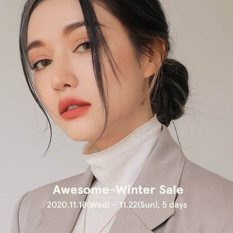 Official STYLENANDAのインスタグラム：「Awesome-Winter SALE🧡 2020.11.18(Wed) - 11.22(Sun), 5 days  - STYLENANDA/ 3CE/ KKXX UP TO 70-30% SALE  #stylenanda #3ce #kkxx」