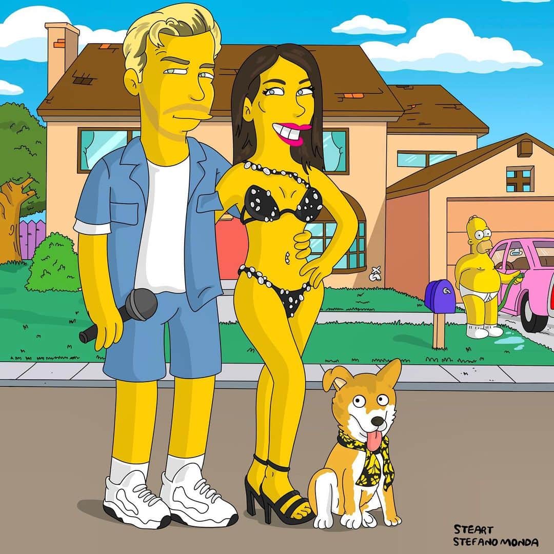 オリー・マーズのインスタグラム：「Gunna tell my kids I was on the Simpsons 🤪🤣👌🏻👏🏻 . . love this @steart__ ☝🏻❤️」