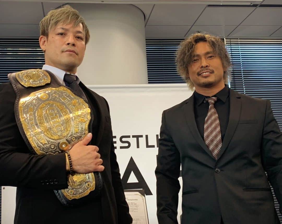 プロレスリング・ノアさんのインスタグラム写真 - (プロレスリング・ノアInstagram)「11.22横浜武道館大会前日会見 GHCヘビー級選手権試合 #潮崎豪 vs #中嶋勝彦  #noah_ghc #プロレスリングノア #プロレス #prowrestler #prowrestling #prowrestlingnoah #GoShiozaki #KatsuhikoNakajima」11月21日 16時30分 - noah_ghc