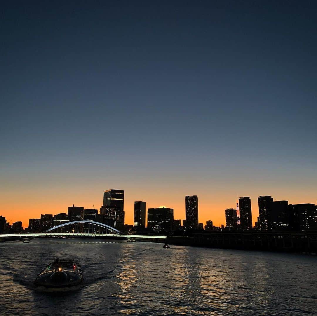 有森裕子さんのインスタグラム写真 - (有森裕子Instagram)「今日のウォーキングコース。 最後はとても素敵な夕暮れのレインボーブリッジ🌉＆東京タワー🗼」11月21日 19時06分 - arimori.yuko33