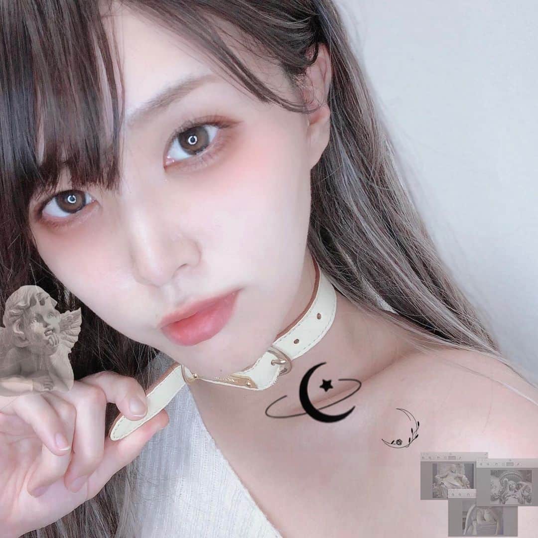 のインスタグラム：「白チョーカー冬に合う❄️ . 明日占いやるので緊張してます ††††††††††† White choker style ††††††††††† #ポートレート  #トランスジェンダー  #transgender #transwoman  #transsexual #transgirl #beautygram  #goth #gothgirl  #queer #tgirl #lgbtq  #ロングヘア　　　#オルチャン 　#美男美女と繋がりたい #雰囲気好きな人いいね」