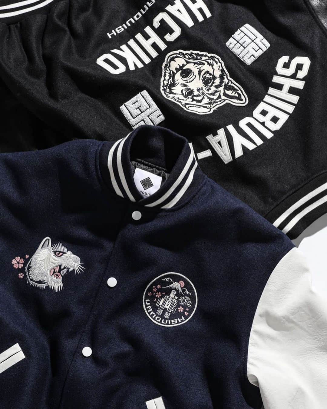のインスタグラム：「■ SHIBUYA Stadium Jacket[VWJ028] Color:Navy/Black Size:S/M/L JPY 22,000 (tax included)  ㅤㅤㅤㅤㅤㅤㅤㅤㅤㅤㅤㅤ Shop link bio！ ——————————————— ‪#VANQUISH #vanquishjp」