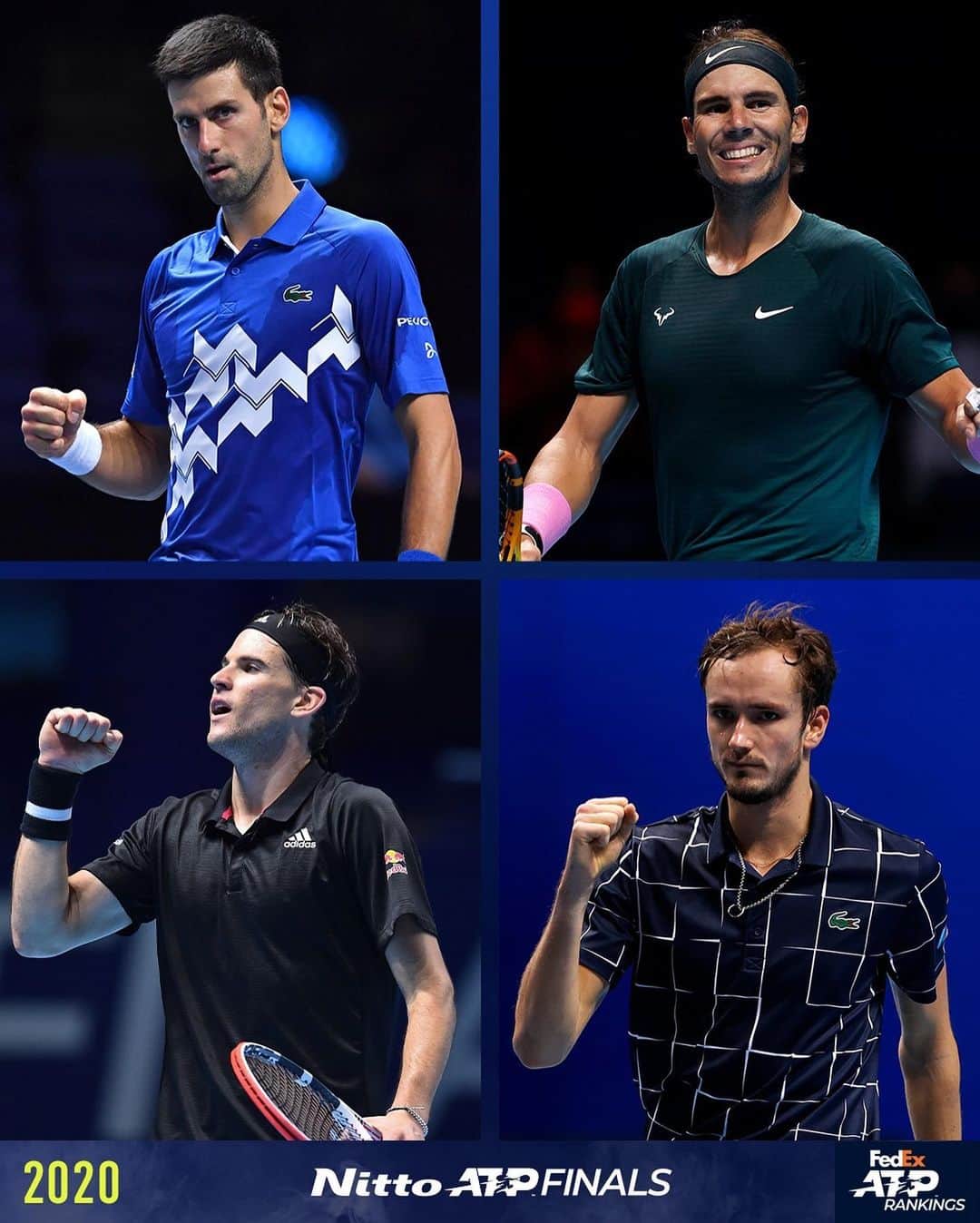 ATP World Tourさんのインスタグラム写真 - (ATP World TourInstagram)「For the first time since 2004, the Top-4 players in the @fedex ATP Rankings have made the #NittoATPFinals semis 👏」11月21日 20時40分 - atptour