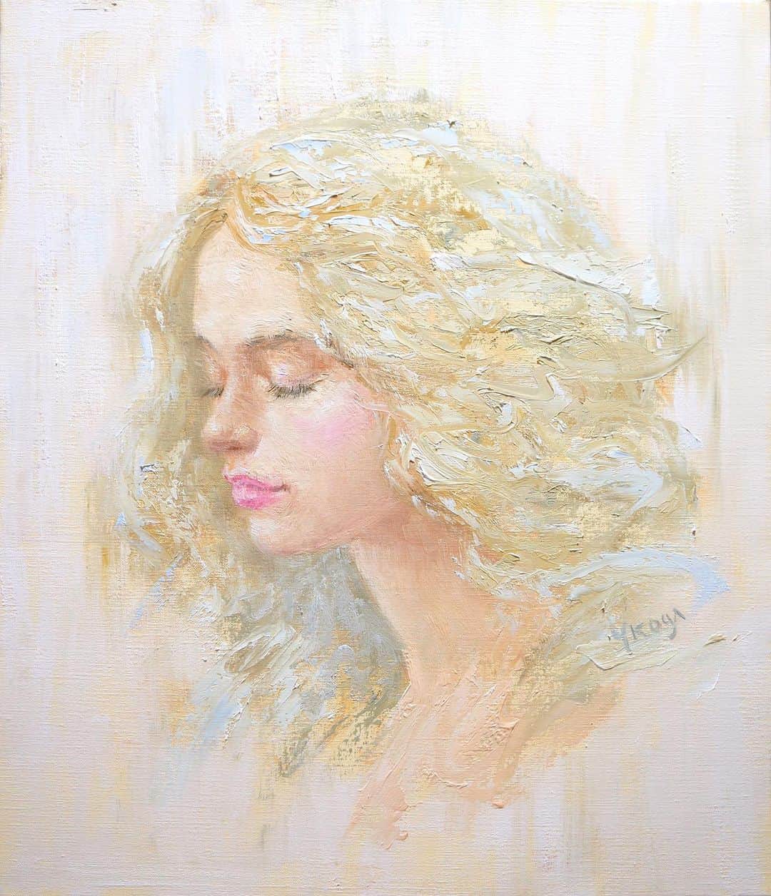 のインスタグラム：「“絹” ・ 【神戸個展 開催中】 油彩画家 古賀陽子 個展　〜Nymphの世界〜 開催日時: 2020年11月20日(金)〜12月1日(火) 11:00〜19:00  ※最終日は17:00まで ※25日(水)は休廊日です  場所: FLORE Artist Gallery @floreartistgallery  神戸市中央区山本通 1－7－9ブーミン北野  1F  アクセス: 阪急電鉄三宮駅・JR 三ノ宮駅 東出口→徒歩８分、阪神電鉄三宮西出口→徒歩５分、東海道新幹線新神戸駅→車５分  小作品から大作まで30点を超える新作を発表。 人物を中心に、小動物やお花の作品も展示いたします。  COVID-19感染拡大防止のため会場内ではマスクを着用の上、ソーシャルディスタンスを十分にお取りくださいますようお願い致します。  ●Web個展● ホームページへはプロフィール @y.koga7 から < オンラインショップ > https://yokokoga.official.ec 　販売期間 : 11/22(日) PM 9時～12/2(水) PM 9時  　ホームページからもアクセスいただけます。  < VRツアー > ※特別な機械は必要ありません。 　準備出来次第公開開始 :  ホームページよりご覧いただけます。 ーーーーーーーーーーーーーーーー  “The Silk”  【Web Exhibition】 Access from the link in bio Please enjoy the exhibition online.  【the online shop】 https://yokokoga.official.ec They are sold until Wed. 12/2 9pm Access from the link in bio  【The solo exhibition in Kobe】 “The World of Nymphs” 20th Nov. 2020〜1st Dec. 11:00am〜7:00 pm ※the final day→opens unti 5pm  ※close→Wed. 25th  Gallery: @floreartistgallery  FLORE Artist Gallery 神戸市中央区山本通 1－7－9ブーミン北野  1F  ———————————————————————  #アート #アーティスト #アートワーク  #アートコレクター #画家 #美術館 #作品 #絵画展 #アートのある暮らし #絵画のある暮らし #絵のある暮らし #アート好きな人と繋がりたい #ギャラリー #個展  #油絵 #oilpaintartist #画廊 #人物画 #美人画 #神戸 #三宮 #北野坂 #西宮 #art #artwork #gallery #artist #exhibition #古賀陽子 #yokokoga」