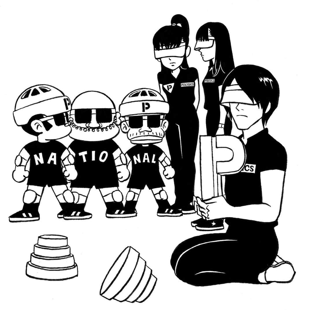 江口寿史のインスタグラム：「11月28日から北九州市漫画ミュージアムで始まる『RECORD展』のための展示原稿の蔵出し完了。その作業中出てきたこれは、自分でも忘れていたPOLYSICSの使われなかった未発表原画。カヨさんがいる頃なのでけっこう初期のものですね。何でボツになったのかというと、あまりにも完成が遅過ぎて〆切りに間に合わなかったためです（爆死）。 『RECORD展』では過去描いた音楽関連の漫画の生原稿やイラスト、『RECORD』に収録された作品のラフや別バージョンなどのレアトラックスなど、普段は表に出ない舞台裏をたっぷりお見せします！『彼女展』とはまたひと味違う、ここでしか見られない展示になりますのでご期待ください！」