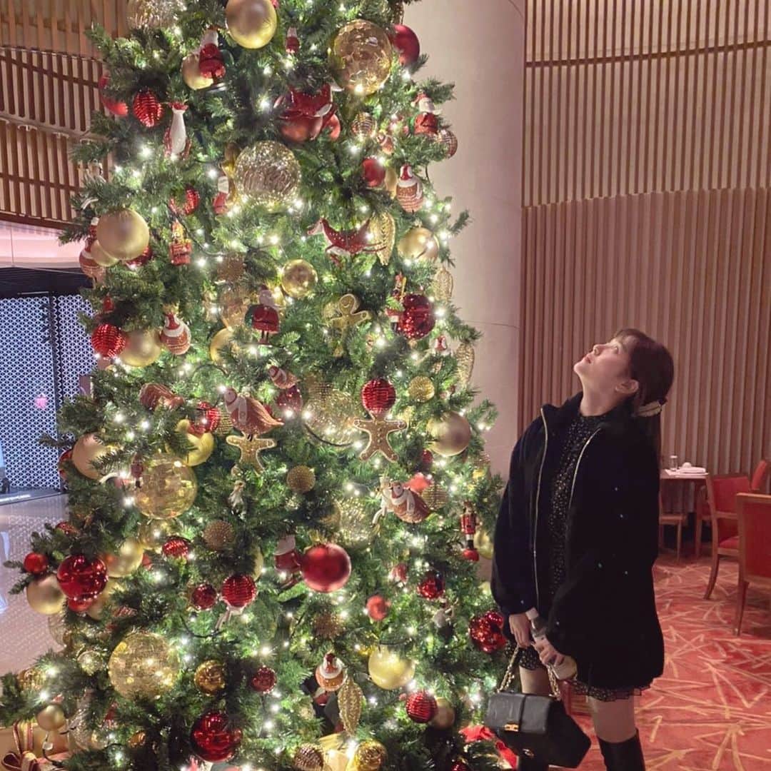 藤村椿さんのインスタグラム写真 - (藤村椿Instagram)「. . . 冬まだかな🧸？  #クリスマスツリー #見上げるほどデカい #カバン全開 #秋服コーデ  #Christmas #tokyo」11月22日 1時24分 - tsubaki_fujimura