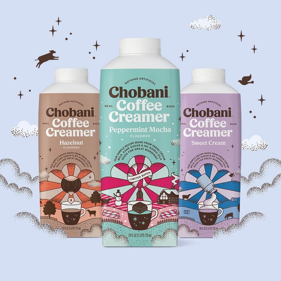 Chobaniのインスタグラム：「A splash there, a swirl here—which Creamer flavor do you hold dear? ☕ Let us know down below 👇」