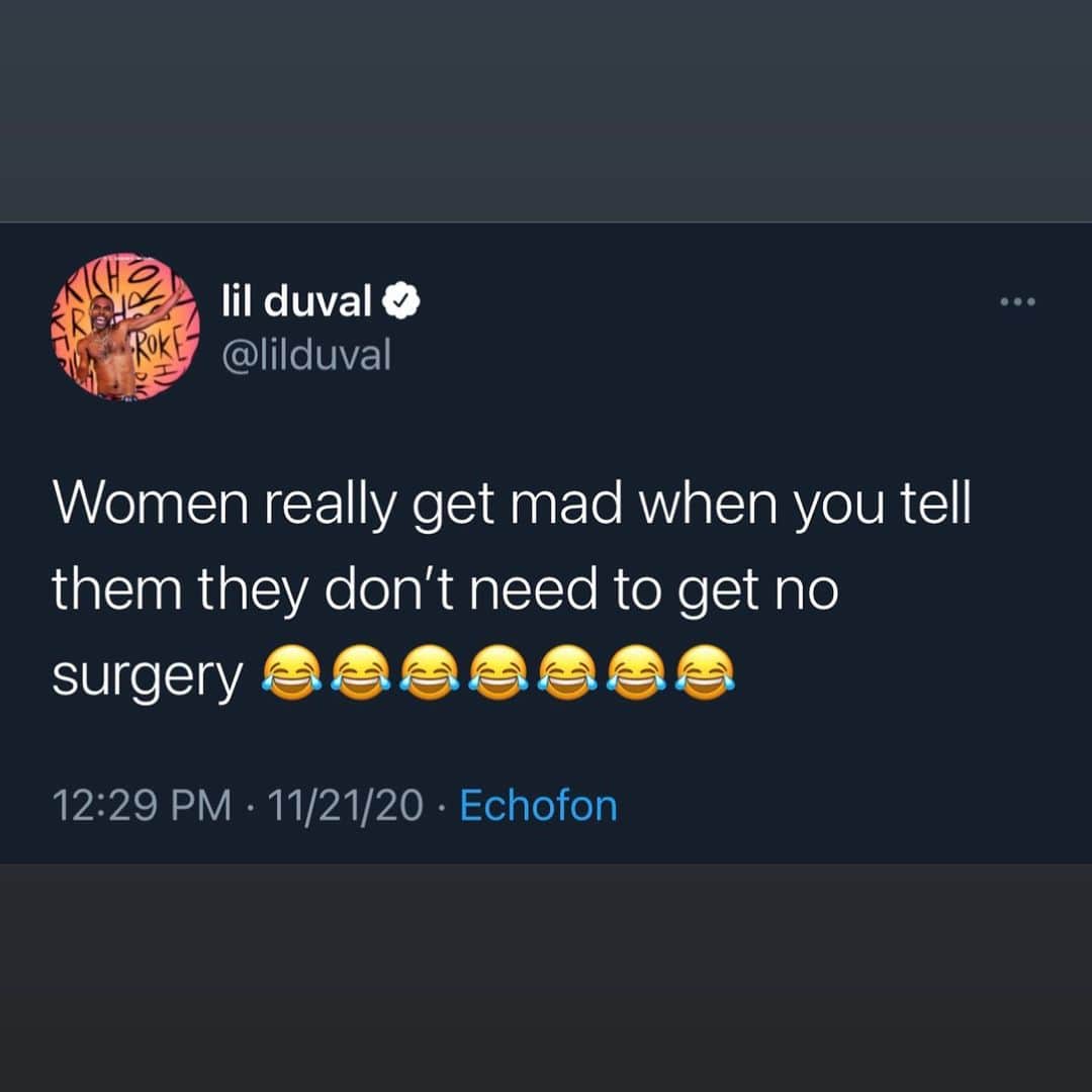 リル・デュヴァルのインスタグラム：「“You don’t tell me what to do with my body. stop trying to control me” 😂😂😂😂😂😂😂😂😂 then when they don’t like, it’s society fault for making them feel like they need it 🙄 no bitch u just don’t listen and think u know everything with yo “i did my research” ass.」