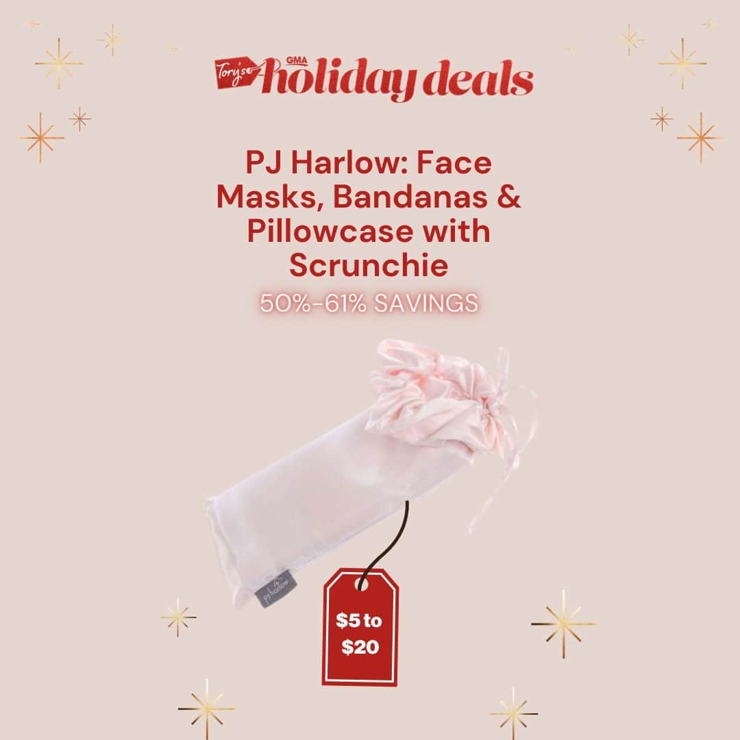 Good Morning Americaさんのインスタグラム写真 - (Good Morning AmericaInstagram)「PJ Harlow’s assortment of face masks are made from a silky soft fabric that is comfortable on your skin. Pillowcases with scrunchies are also available for 50% to 61% off! Shop this @toryjohnson deal at our link in bio! @gmadeals #shopping #deal #sale #holidaygifts #shop #gmadeals #deals」11月22日 3時00分 - goodmorningamerica