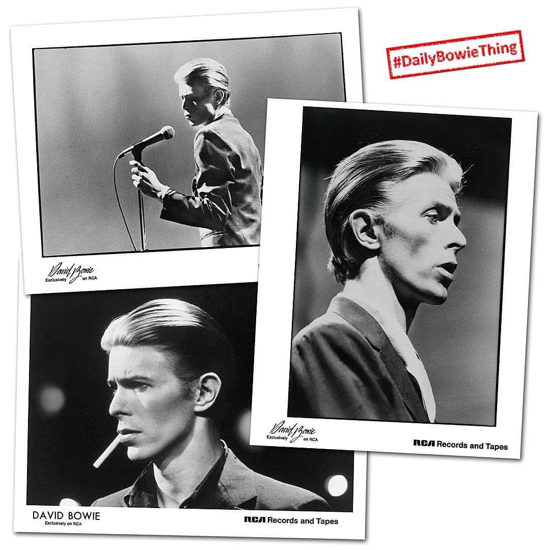 デヴィッド・ボウイさんのインスタグラム写真 - (デヴィッド・ボウイInstagram)「DAILY BOWIE THING – Day 21  “And the tracks are on TV...”  Back on Day 5 of #DailyBowieThing  we talked about the collecting of press and promo photographs. Three original RCA examples here which use iconic images of Bowie taken during the taping of TV shows 45 years ago, in November, 1975, to be exact.  Bottom left is a Steve Schapiro shot taken during the Cher Show and the other two are Andrew Kent photos taken during the recording of Soul Train.  Come back tomorrow for #BowieSheetMusicSunday  #DailyBowieThing  #BowiePromoPhotos  #BowieSoulTrain  #BowieCherShow」11月22日 6時23分 - davidbowie