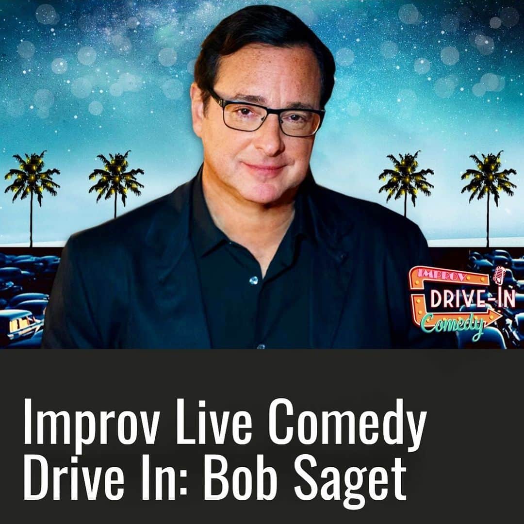 ボブ・サゲットのインスタグラム：「Covid safe Drive-in full show @irvinespectrumcenter @irvineimprov Saturday, December 12th!! Had to do at least one drive-in before I can do shows again next year safely indoors— Will be fun to do it during these tough times.  Hope to see you there- through your windshields. With Tacarra Williams, aka @tacarracomedy and Gary Cannon, aka @cannoncomedy - Laugh safely in your car!  TICKETS AT: https://bit.ly/3nMyRju Or go to: bobsaget.com」