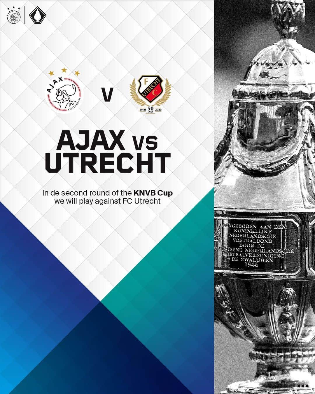 アヤックス・アムステルダムさんのインスタグラム写真 - (アヤックス・アムステルダムInstagram)「FC Utrecht it is! 🏆  #ajautr」11月22日 6時52分 - afcajax