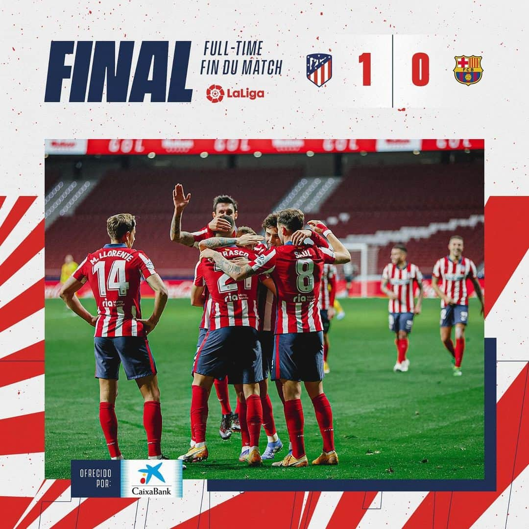 アトレティコ・マドリードさんのインスタグラム写真 - (アトレティコ・マドリードInstagram)「YEEEEEESSSSSSSS!!! 🔥  🔴⚪ #AúpaAtleti ⚽ #AtletiBarça」11月22日 7時00分 - atleticodemadrid