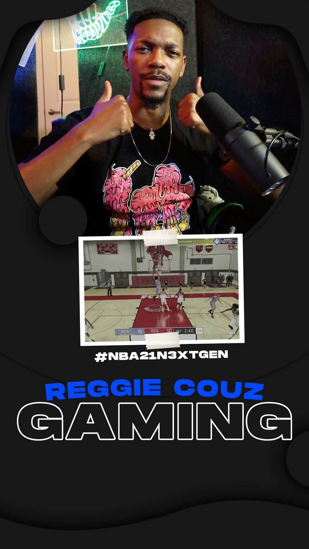 のインスタグラム：「Watch me play NBA 2k21! Let me know in the comments below what game I should play next!」