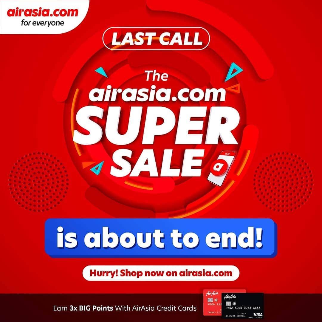 エアアジアさんのインスタグラム写真 - (エアアジアInstagram)「Our BIGGEST SALE is about to end! ⌚🎉  Promo ends on 22 Nov, so shop now before it’s too late! Just visit the link in our bio to grab our amazing deals!  #airasiaForEveryone」11月22日 18時18分 - airasiasuperapp